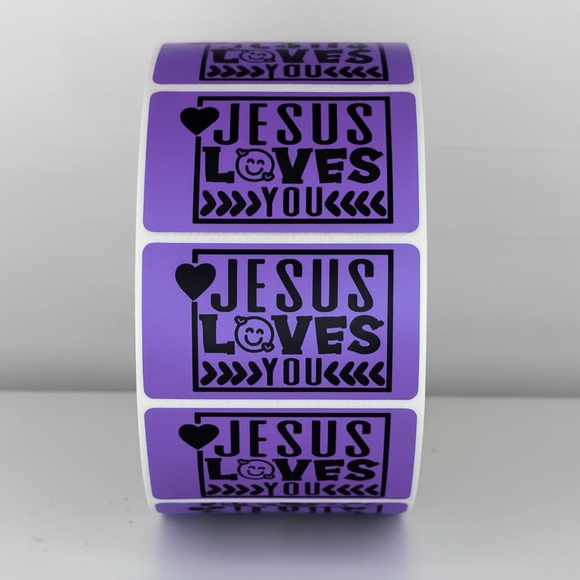 Jesus Loves You Stickers Labels Faith Packaging Small Business Gifts - Picture 4 of 11